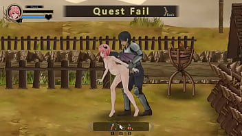 Pinkish haired damsel having fuck-a-thon with soldiers in Succubus guild fresh hentai game video